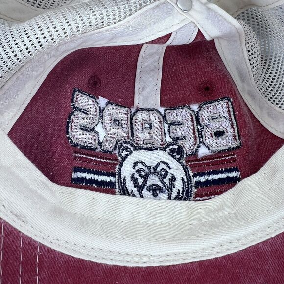MHL Marley Hockey League Bears Trucker Cap Hat Snapback Mesh Red Cream Logo OSFM - Picture 11 of 12